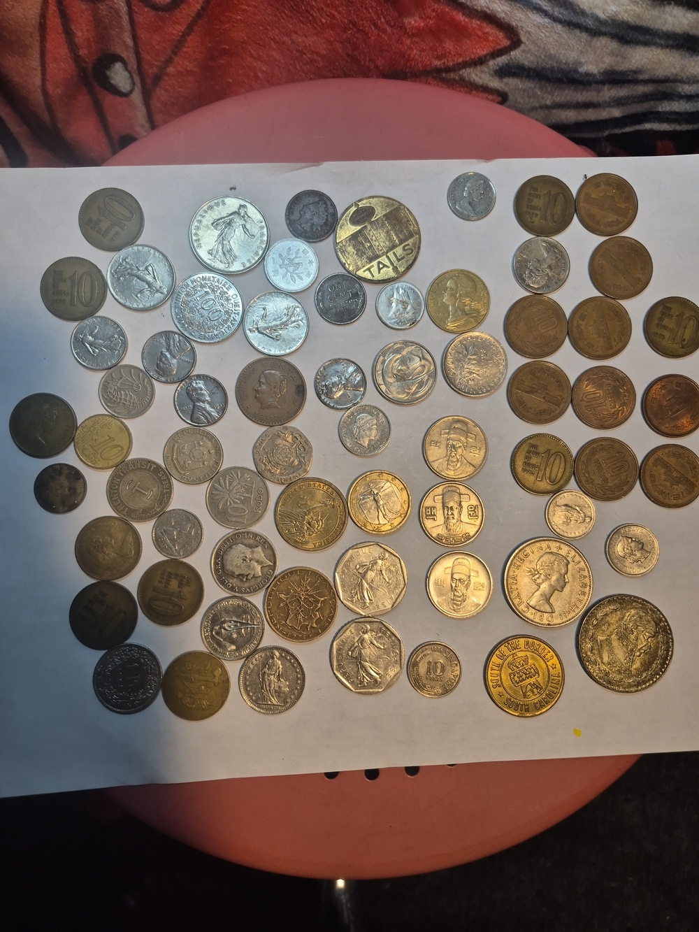 Mixed World Coin Collection - Assorted Metallic Tones